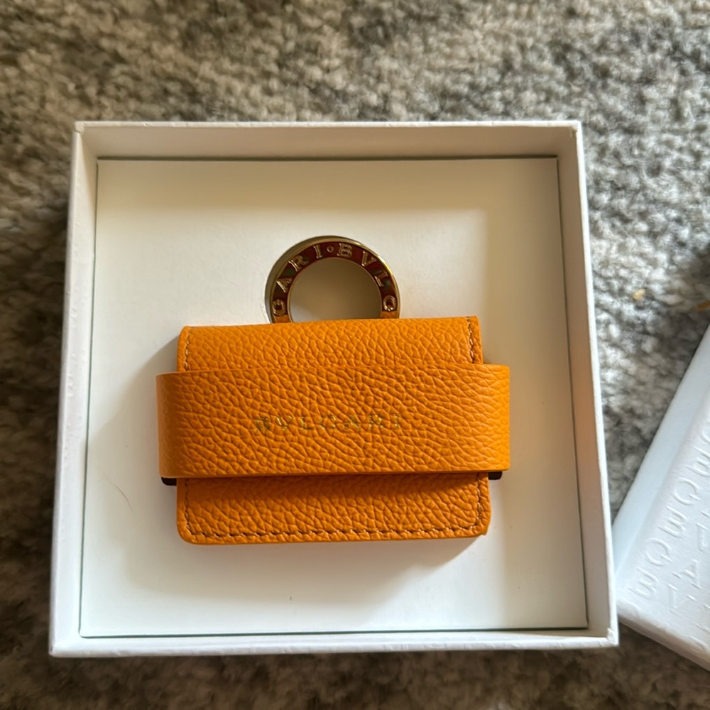 BVLGARI Bulgari luxury designer calfskin airpods case